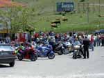Concentración de moteros típica de los fines de semana en el Puerto de la Cruz Verde